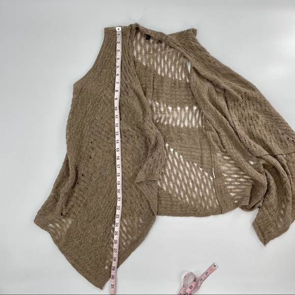 EILEEN FISHER Delicate Baby Alpaca Draped Vest in Brown - Picture 6 of 9